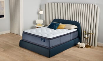 The Night serta Perfect Sleeper with a Plush Pillow Top was made right here in America.