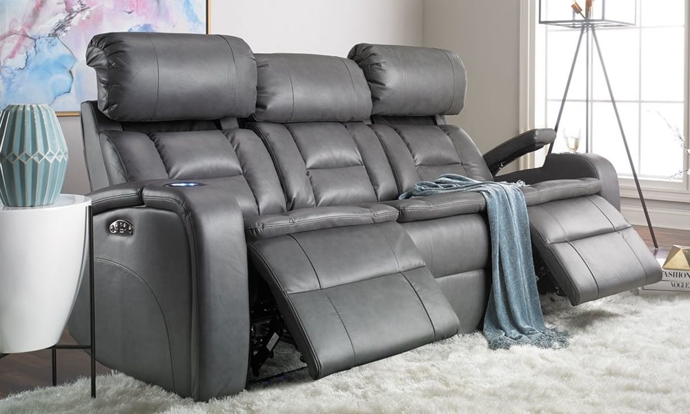 Altura Graphite Power Theater Sofa With