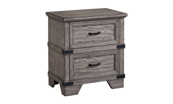 Forge Steel Gray 2-Drawer Nightstand