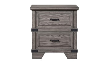Forge Steel Gray 2-Drawer Nightstand