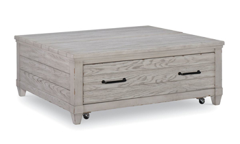 Belhaven Weathered White Lift Top Cocktail Table