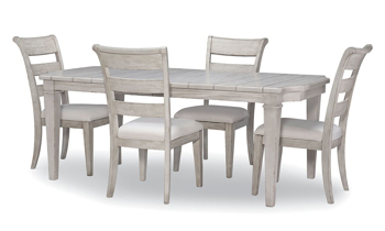 Belhaven Weathered White 5-Piece Dining Set