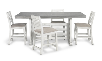 Stone Ivory and Gray 5-Piece Counter Height Dining Set