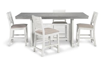 Stone Ivory and Gray 5-Piece Counter Height Dining Set