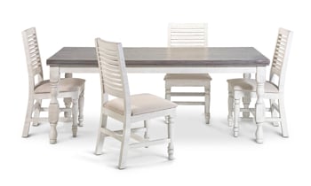 Stone Ivory and Gray 5-Piece Dining Set