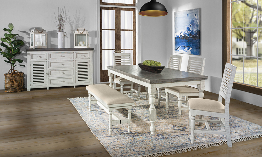 Sage White 5-Piece Dining Set | Haynes Furniture