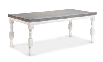 Stone Ivory and Gray Dining Table
