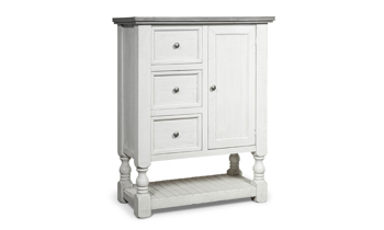 49" tall chest in stone ivory and Gray finish. Shop bedroom storage furniture now on sale.
