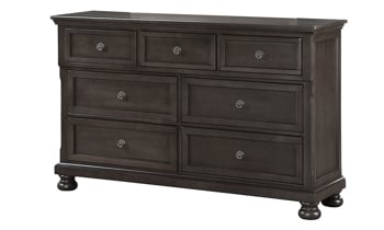 Dresser from Avalon Furniture in a neutral Gray has the look and feel of a traditional bedroom keeping it looking timeless.