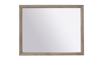 Platinum Gray Linen Landscape Mirror