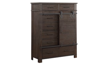 Rustic gentleman's chest from the Hastings Weathered Brown Collection.