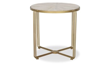 Handcrafted end table that was made in India by Artesia Home.