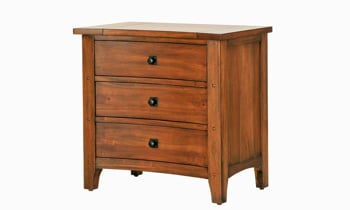 Willows bedroom collection from Napa Furniture includes queen storage bed, dresser, mirror, chest and nightstand.