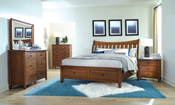 Mahogany dresser and mirror from the Willows Bend collection by napa Furniture.