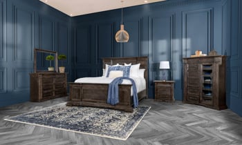 The Cooper Beach Bark Bedroom collection is an affordable bedroom set.