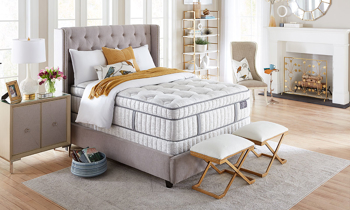 American made plush euro top mattress from Biltmore and Restonic.