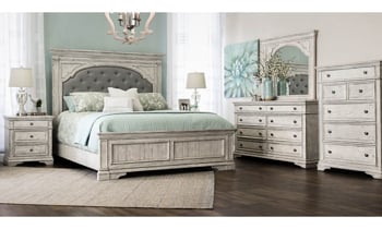 Highland Park Gray 5-Piece Upholstered King Bedroom Set