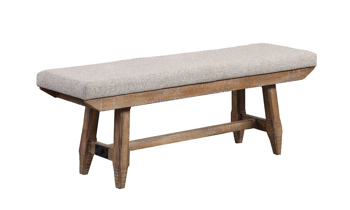 Riverdale Driftwood Upholstered Bench
