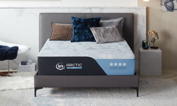 Have a cooling nights sleep on the Serta Arctic Premier Hybrid Plush Mattress which was made in the USA.