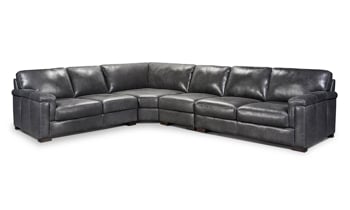Handcrafted in Italy the Medicini Gray Corner Sectional is built to last.