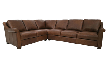 Bench-made in Italy the San Marco Sectional is full of quality and would look great in any living room.