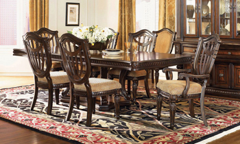 Carnegie Manor I Rectangular Pedestal Base Dining Table