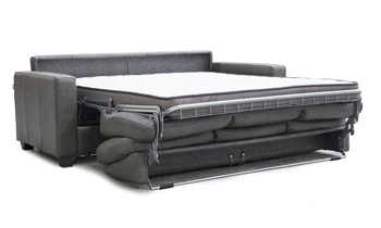 Orion Gray Leather Sleeper Sofa