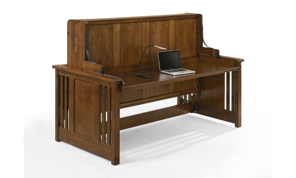 Picture of Artisan Black Walnut Cabinet Desk Bed