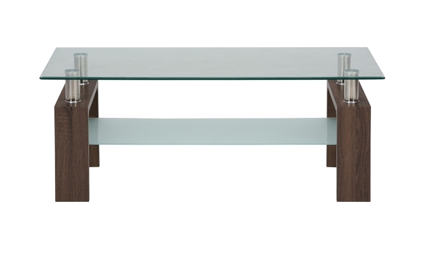 Picture of Compass Bark Rectangle Glass Cocktail Table