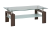 Picture of Compass Bark Rectangle Glass Cocktail Table
