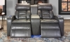 Picture of Altura Graphite Power Theater Console Loveseat with Power Headrest