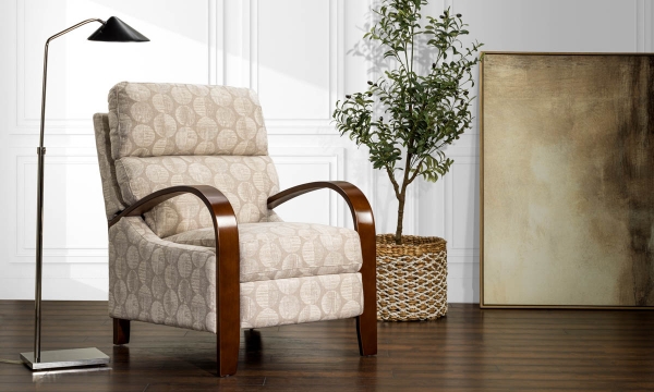 Picture of Bentwood Linen High Leg Recliner