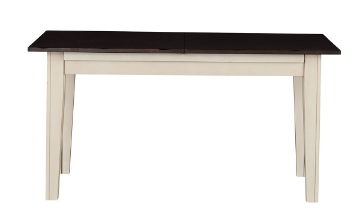 Picture of Cardinal Chalk and Cocoa Bean Solid Wood Extendable Dining Table