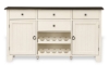 Picture of Cardinal Chalk and Cocoa Bean Solid Wood 4-Drawer Server