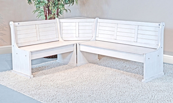 Picture of Homestead White 2-Piece Corner Bench