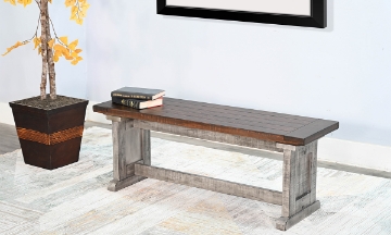 Picture of Homestead Tobacco Gray Side Bench