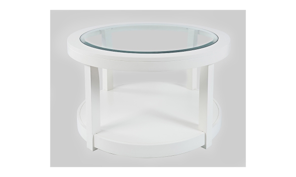 Picture of Urban Valley White Round Cocktail Table