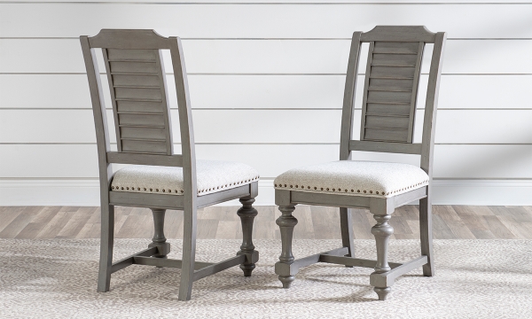 Picture of Kingston Two-Tone Louvered Side Chair